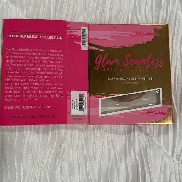 Glam Seamless tape-in 16” hair extensions blonde New in package- 20 total - Picture 2 of 5